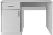 Desk with Drawer and Cabinet White