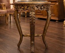 Old gilt gold marble topped table.