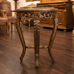 Old gilt gold marble topped table.