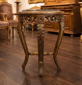 Old gilt gold marble topped table.