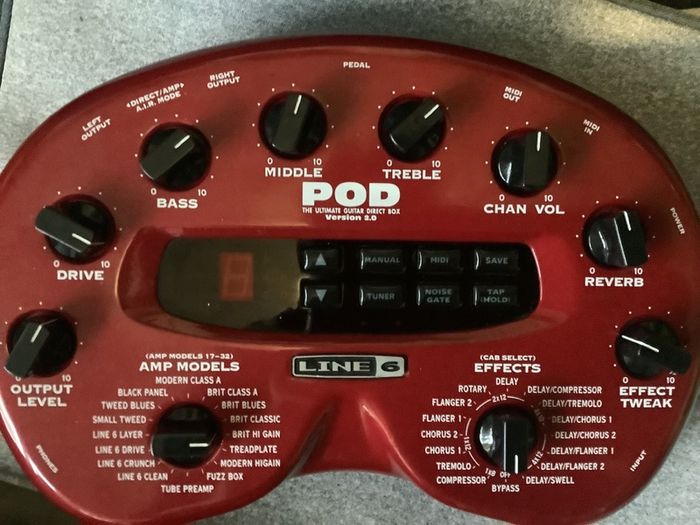 Line 6 POD 2.0 + FB4 foot controller + PSU and soft case.