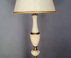 Mid-century italian brass & marble lamp
