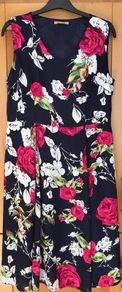 Ladies Navy Floral Dress