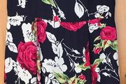 Ladies Navy Floral Dress