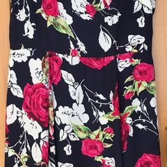Ladies Navy Floral Dress