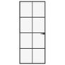 Interior Door Black 83x201.5 cm Tempered Glass&Aluminium (multiple size) Image 2