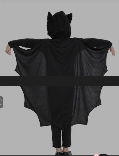 Kids Halloween Costume, Girls/ Boys Black Jumpsuit Connect Wings
