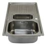 Stainless Steel Kitchen Sink Basin & Victoria Tap, Reversible, 105cm x 18cm x 50cm Image 3