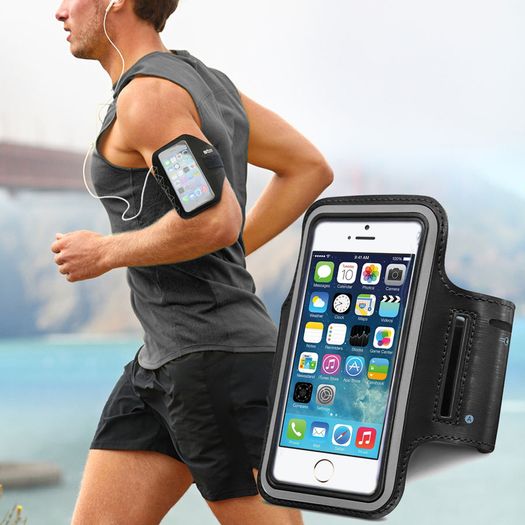 Sport Jogging Arm Band Strap Gym Velcro Strap Pouch For iPhone 4 4S 5 5S 6 6S