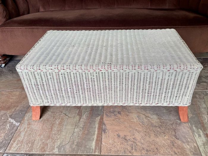 Sturdy Versatile Rattan and Bamboo Low Bench