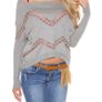 Trendy pullover with lace and rhinestones size uni would fit most Image 7