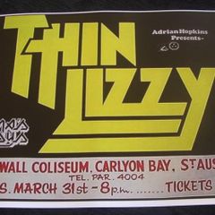 Thin Lizzy-Thunder And Lightning Tour,Cornwall Coliseum 1983 concert poster