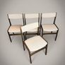 Set of 4 Mid-Century Danish Stained Oak Dining Chairs attributed to Erik Buch. Image 4