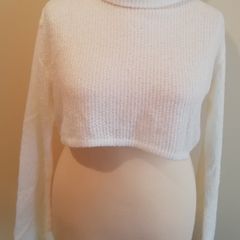 Pretty Little Thing Ladies Cropped Jumper New Size M Roll Neck