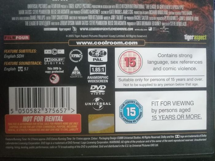 The League of Gentlemen's Apocalypse [2005] Mark Gatiss, Steve Pemberton & Reece Shearsmith [1x DVD Movie]