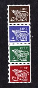 1972 Ireland 10p Multivalue Rolls (se-tenarnd) Perf 14 X 14 1/2 Gerl Definitive Stamps Mint Never Hinged (MNH)