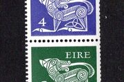 1972 Ireland 10p Multivalue Rolls (se-tenarnd) Perf 14 X 14 1/2 Gerl Definitive Stamps Mint Never Hinged (MNH)