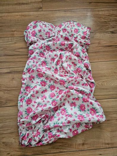 More To Come Strapless Floral Dress