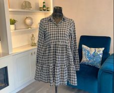 Ladies Black & White Check Dress from Zara. Size Xs UK 6 / EU 34