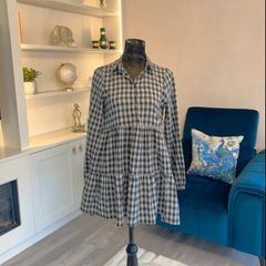 Ladies Black & White Check Dress from Zara. Size Xs UK 6 / EU 34