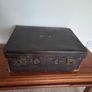 Antique Edwardian Gentleman's Leather Vanity Case Monogram RA Image 2