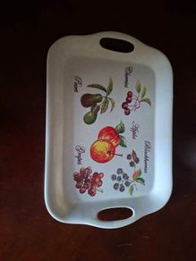 vintage Charlotte Rose melamine serving tray,