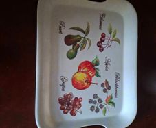 vintage Charlotte Rose melamine serving tray,