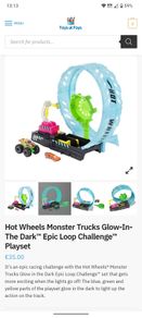 hot wheels glow in the dark playset
