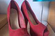 Red Platform Heels Size 7