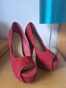 Red Platform Heels Size 7