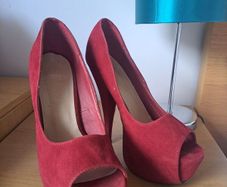 Red Platform Heels Size 7