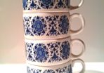 Arklow Pottery Cups Mugs Larne Pattern x 4