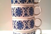 Arklow Pottery Cups Mugs Larne Pattern x 4