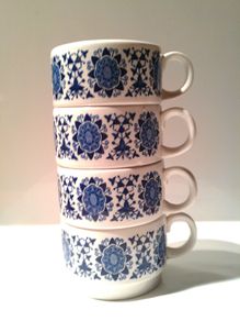 Arklow Pottery Cups Mugs Larne Pattern x 4