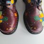 Dr Martens 1460 Pascal splash paint splatter 8 hole red boots UK6.5 EU40 US8.5 Image 3