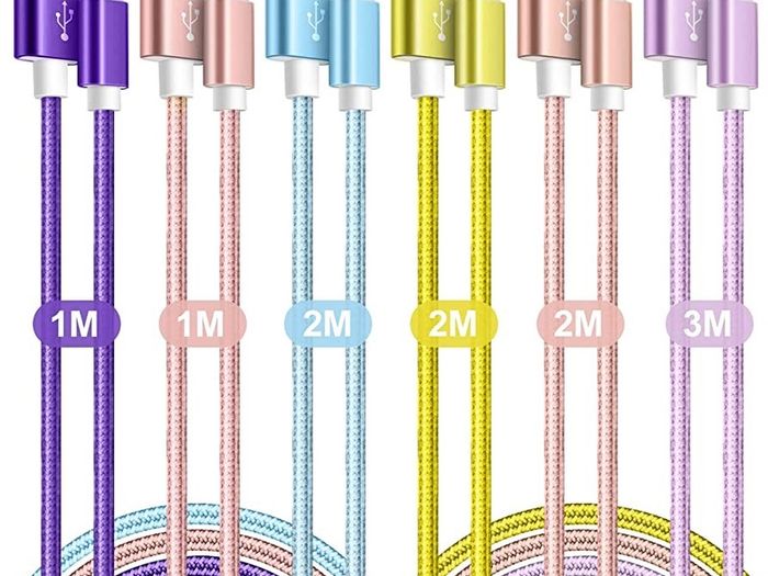 Charger Cable, Lightning Cable 6Pack [1M/2M/3M] Apple MFi Certified iPhone Cable Braided Long iPhone Charger USB Fast Charging Lead for iPhone 14 13 12 11 Pro Max Xr X 8 7 6 Plus iPad and More (FREE POSTAGE)