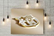 FCB Barcelona crest printed on foamex board