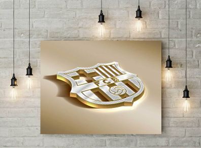 FCB Barcelona crest printed on foamex board