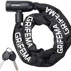 Bike Locks High Security with 2 Keys, Bike Chain Lock Heavy Duty, 120cm Bicycle/Cycling Locks for Bike Cycle, Moto, Door, Gate Fence, Black/White