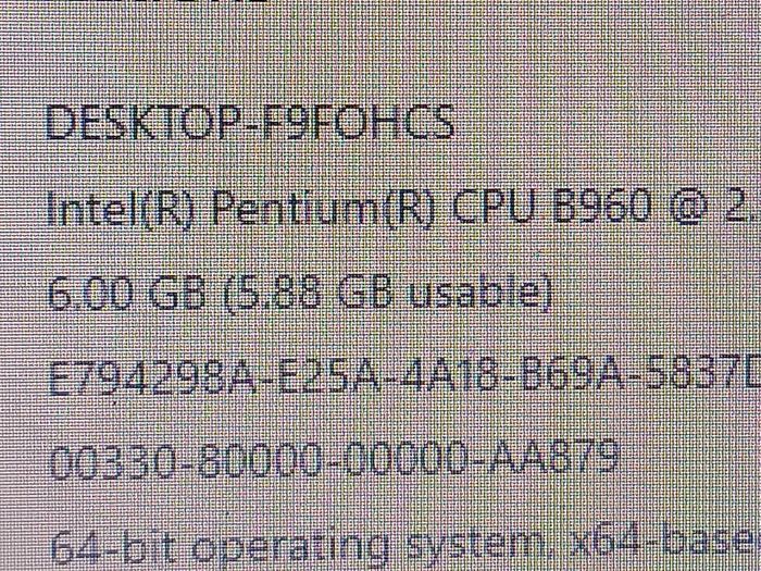 Toshiba Satellite Model C50-A-16C, Intel Pentium CPU B960, 2.2 GHz, 6GB Ram, 1 Terrabyte HDD, Microsoft Edge, Chrome, and VLC