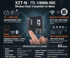 Godox X2T-N TTL 1/8000s HSS Wireless Flash Trigger for Nikon