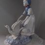Blue/White Ornament Girl with Goose Image 3