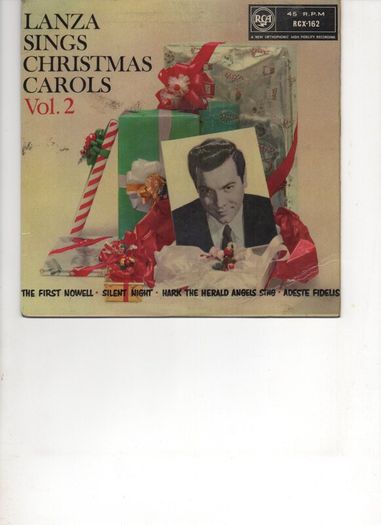 Mario Lanza Sings Christmas Carols Vol 2 Irish Pressing 1958 E.p. Vinyl