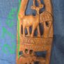 Hand-carved wooden wall hanging Image 4