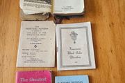 THE IDEAL MISSAL 1936 PLUS 4 BOOKLETS 1940-60s. Missal in poor condition BOOKLETS in good condition.  See photos for same.