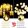 Fairy Lights Battery Operated 5M/20ft 50LEDs Crystal Ball Waterproof Globe String Lights Hanging Lights 8 Modes with Remote Control for Indoor Outdoor Bedroom Party Christmas Wedding Garden Decoration Image 5