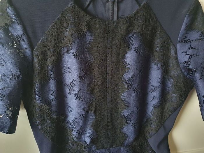 Oasis lace navy dress med