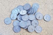 38 x Irish Sixpence Coins - "6d Reul"