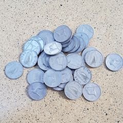 39 x Irish Sixpence Coins - "6d Reul"