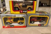 Jeep CJ Collection x 3 Models 1/24 Burago